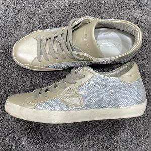 Philippe Model Baby Blue Sequin Superstar Sneaker